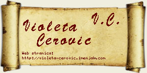 Violeta Cerović vizit kartica